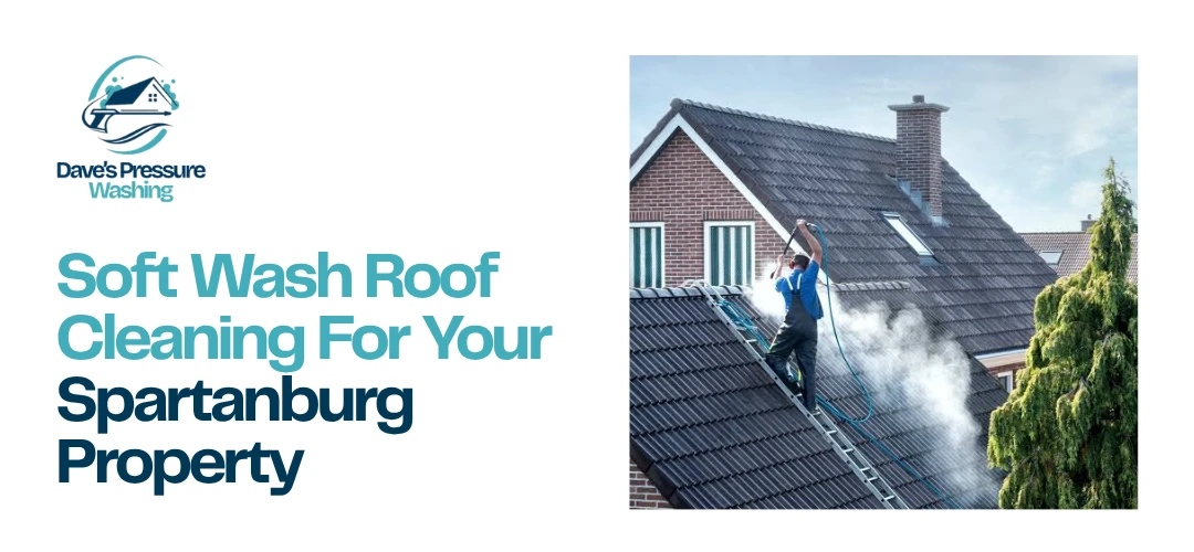 Soft wash roof cleaning in Spartanburg sc